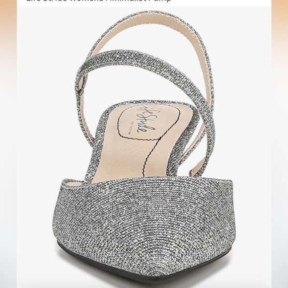 NEW never worn Life Stride Women's Elegant Gray Heels 11W   Pewter Shimmer  WIDE - Picture 2 of 10